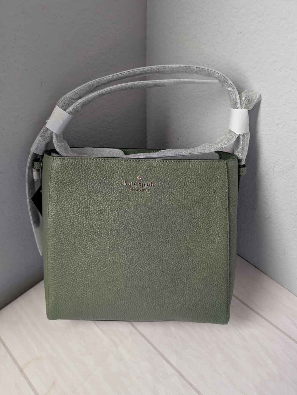 NWT Kate Spade KM546 Juliette Pebbled Leather Medium Bucket Shoulder Bag